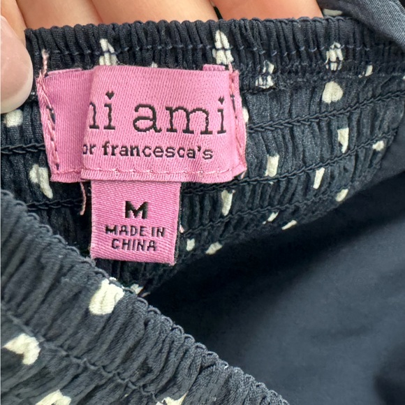 Francesca's Collections Navy and White Midi Dress - Picture 6 of 6